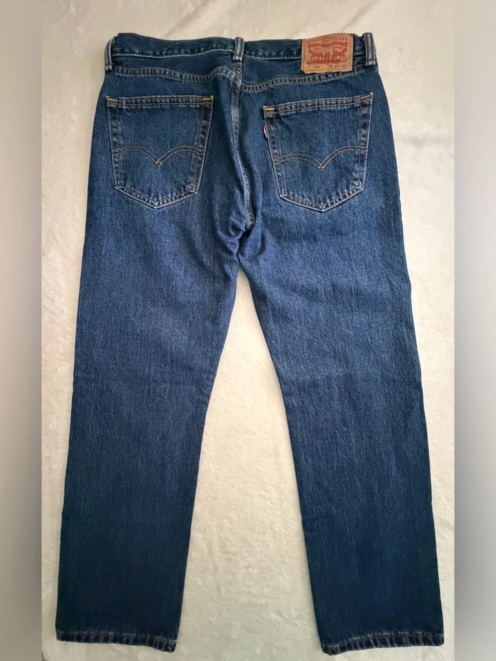 Levi's Men's 505 Relaxed Straight Jeans in Dark Blue, 33x30